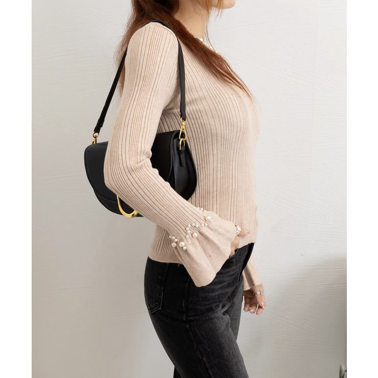 パール付きニットトップス フレアスリーブ | SUNSHINE CLOSET | 詳細画像20 