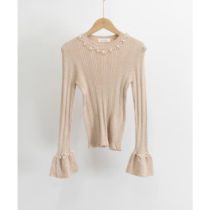 パール付きニットトップス フレアスリーブ | SUNSHINE CLOSET | 詳細画像23 