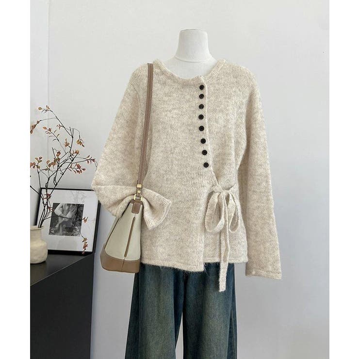 サイドリボンニットトップスボタンデザイン | SUNSHINE CLOSET | 詳細画像12 