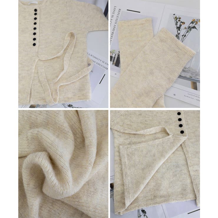 サイドリボンニットトップスボタンデザイン | SUNSHINE CLOSET | 詳細画像24 