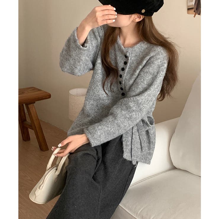 サイドリボンニットトップスボタンデザイン | SUNSHINE CLOSET | 詳細画像9 