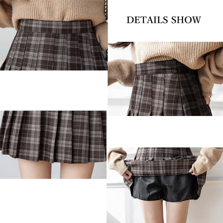 ミニスカート Y2K 春 春服 台形ミニスカート[品番：AGCW0002775
