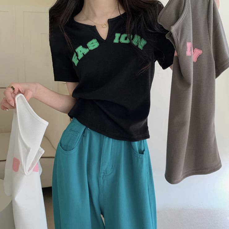 サマー ニットtシャツ レディース 韓国 | SUNSHINE CLOSET | 詳細画像7 