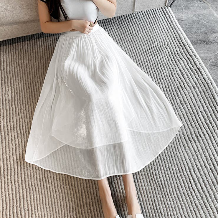 フレアスカート キャザー ロングスカート | SUNSHINE CLOSET | 詳細画像7 