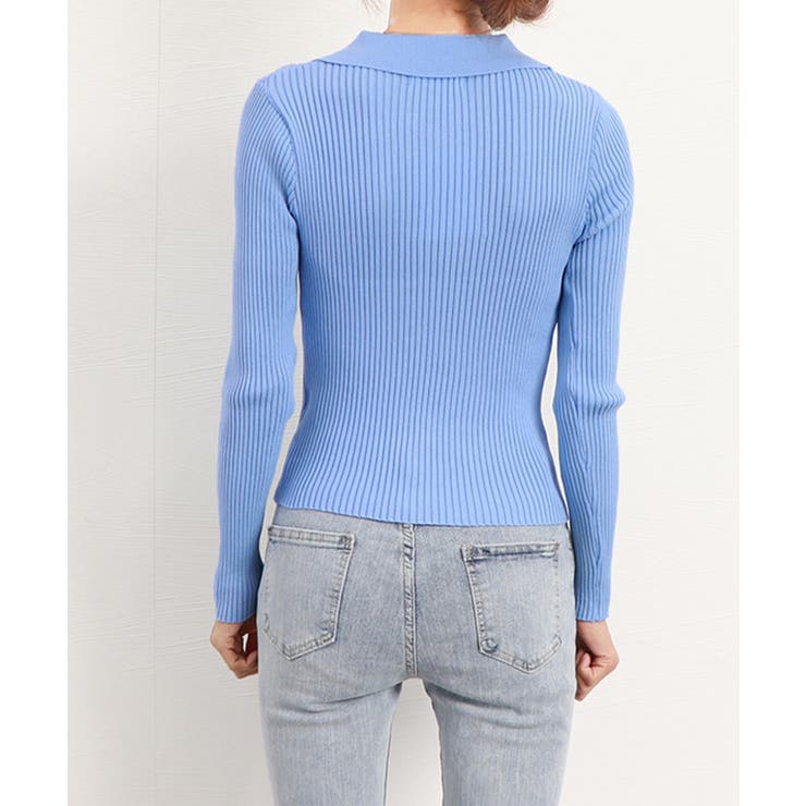 リブニットトップスレディースジップアップ | SUNSHINE CLOSET | 詳細画像21 