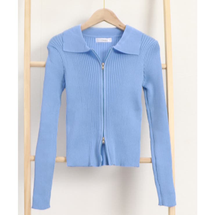 リブニットトップスレディースジップアップ | SUNSHINE CLOSET | 詳細画像22 