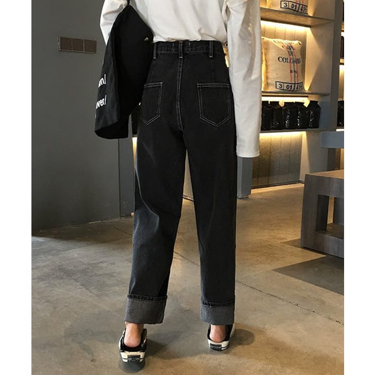 ハイウエストデニムパンツ ウエストボタン | SUNSHINE CLOSET | 詳細画像12 