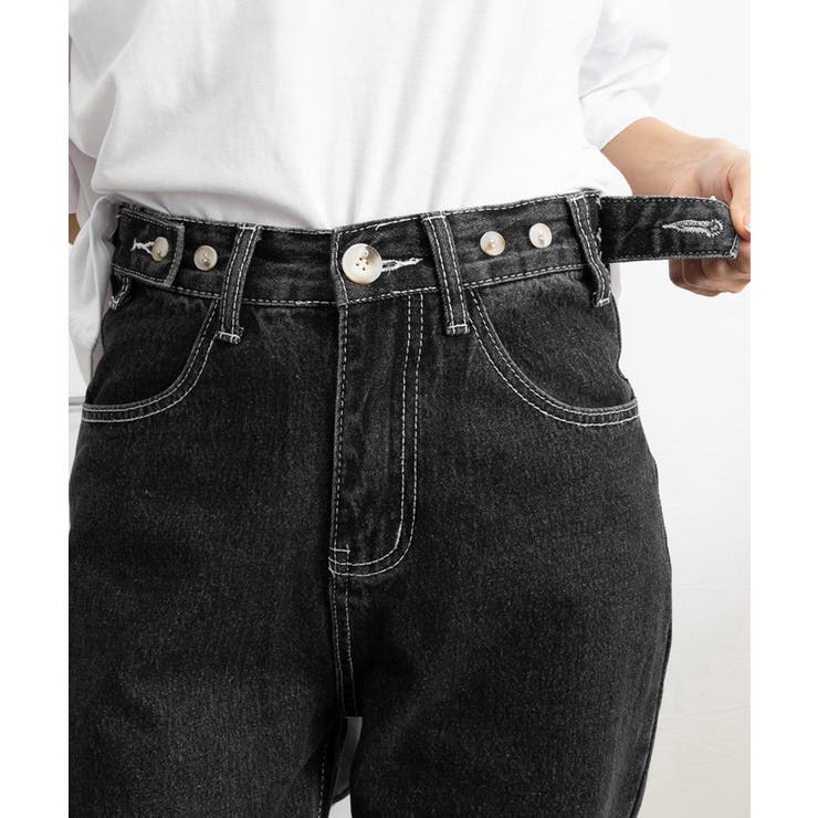 ハイウエストデニムパンツ ウエストボタン | SUNSHINE CLOSET | 詳細画像14 