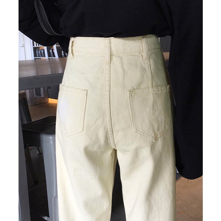 ハイウエストデニムパンツ ウエストボタン | SUNSHINE CLOSET | 詳細画像18 