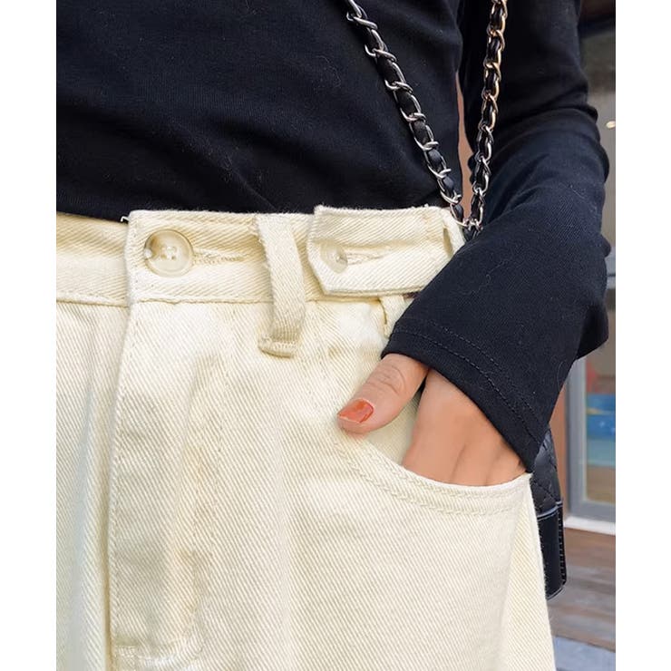 ハイウエストデニムパンツ ウエストボタン | SUNSHINE CLOSET | 詳細画像21 