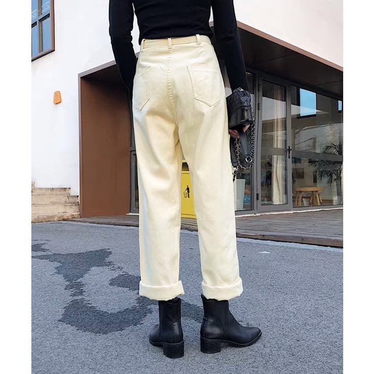 ハイウエストデニムパンツ ウエストボタン | SUNSHINE CLOSET | 詳細画像24 