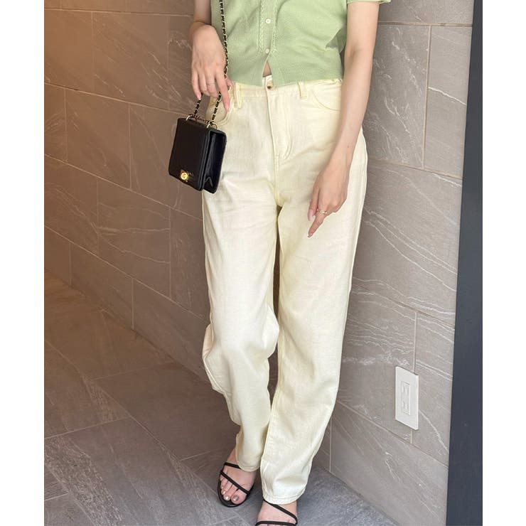 ハイウエストデニムパンツ ウエストボタン | SUNSHINE CLOSET | 詳細画像6 