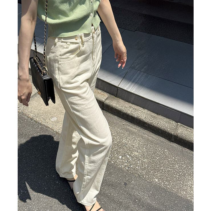 ハイウエストデニムパンツ ウエストボタン | SUNSHINE CLOSET | 詳細画像8 