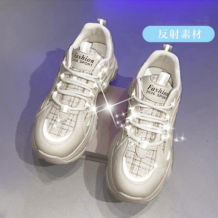 ダッドスニーカー レディース 韓国風厚底 | SUNSHINE CLOSET | 詳細画像4 