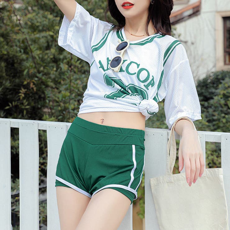 水着3点セット 韓国風 フィットネス水着[品番：AGCW0004067