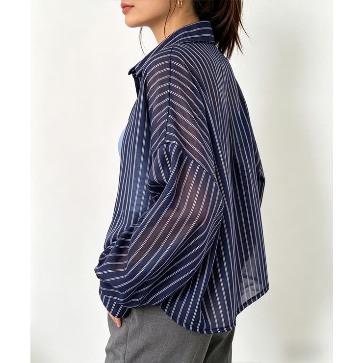 レディース UV対策冷房対策長袖シャツ透け感 夏服ブラウス | SUNSHINE CLOSET | 詳細画像17 