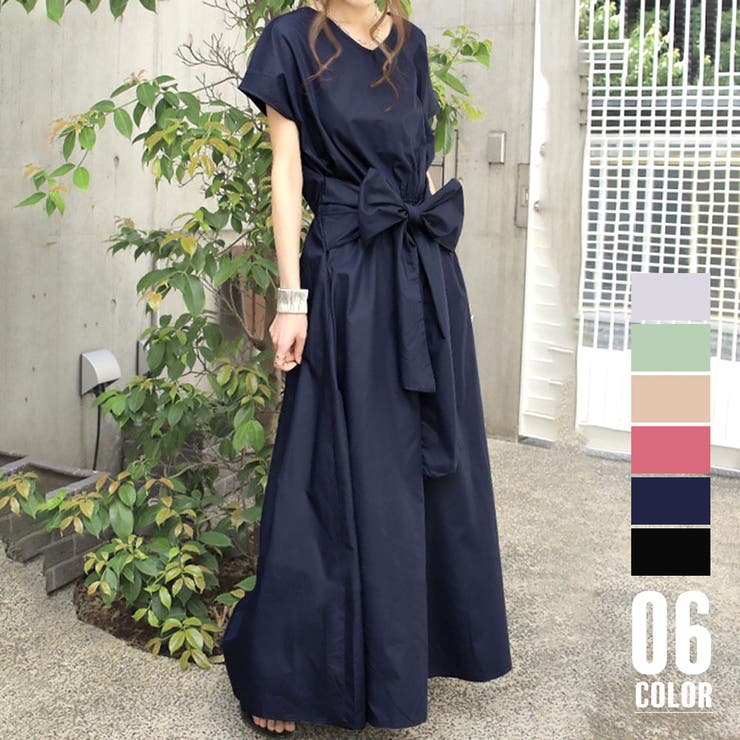 マキシワンピース フレンチ袖ロングワンピ | SUNSHINE CLOSET | 詳細画像1 