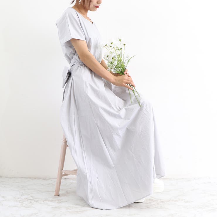 マキシワンピース フレンチ袖ロングワンピ | SUNSHINE CLOSET | 詳細画像10 