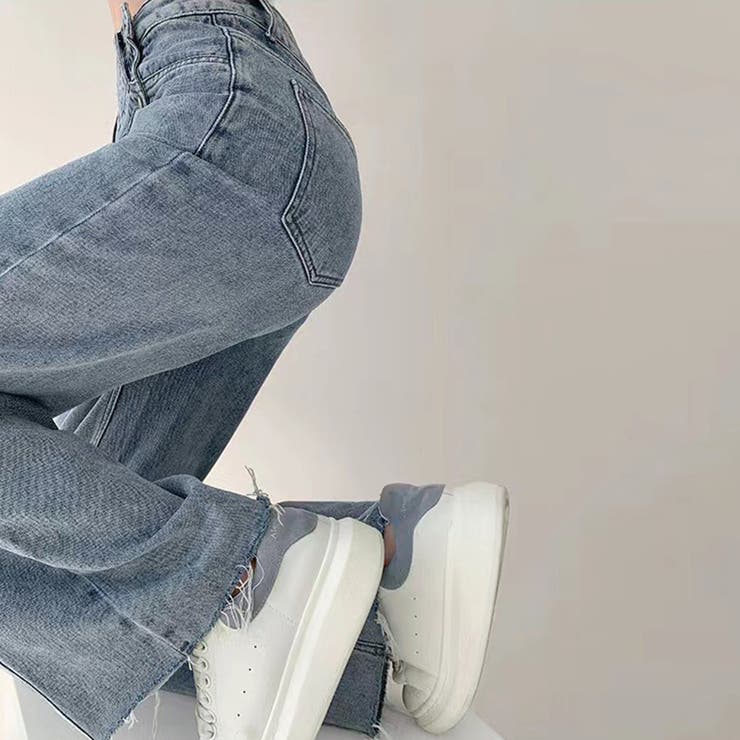 デニムストレートパンツ ハイウエスト韓国 | SUNSHINE CLOSET | 詳細画像12 