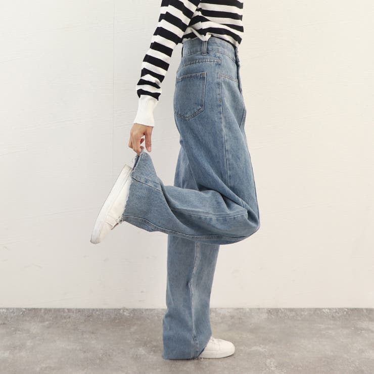 デニムストレートパンツ ハイウエスト韓国 | SUNSHINE CLOSET | 詳細画像16 