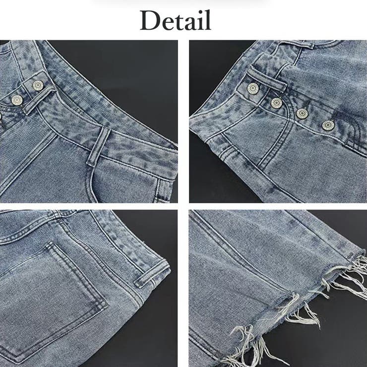 デニムストレートパンツ ハイウエスト韓国 | SUNSHINE CLOSET | 詳細画像4 