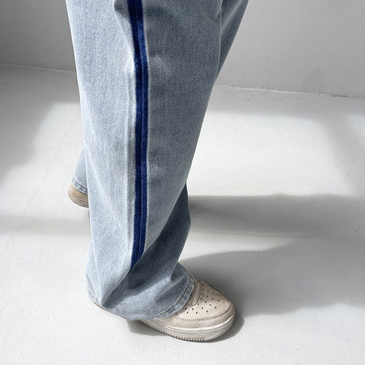 配色ストレートデニムパンツ ハイウエスト | SUNSHINE CLOSET | 詳細画像11 