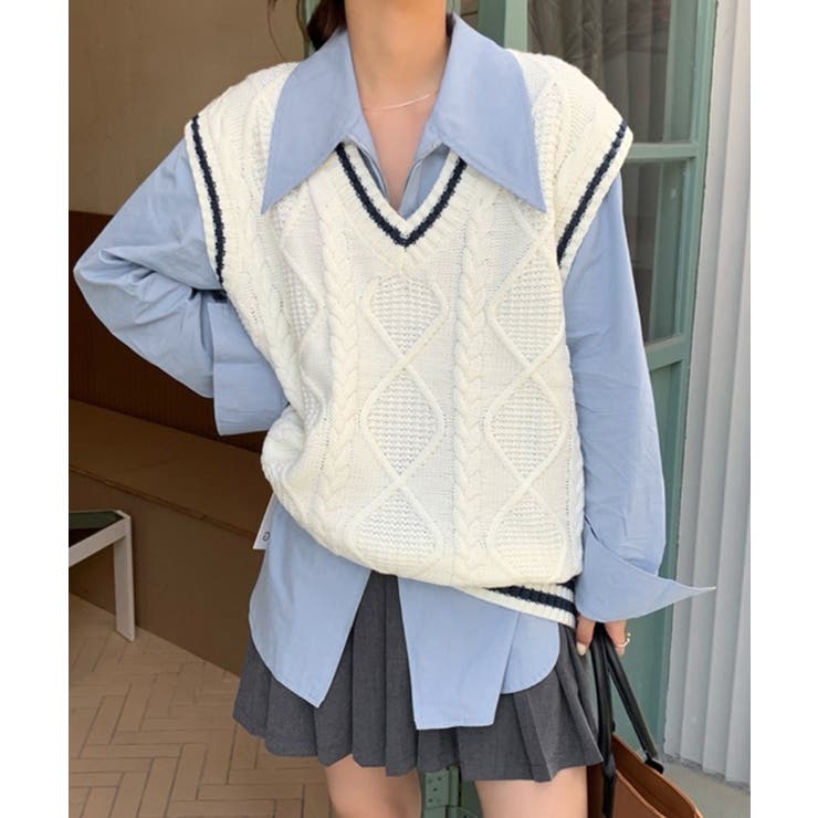 ダブルジップシャツ シャツカーディガン白 | SUNSHINE CLOSET | 詳細画像14 