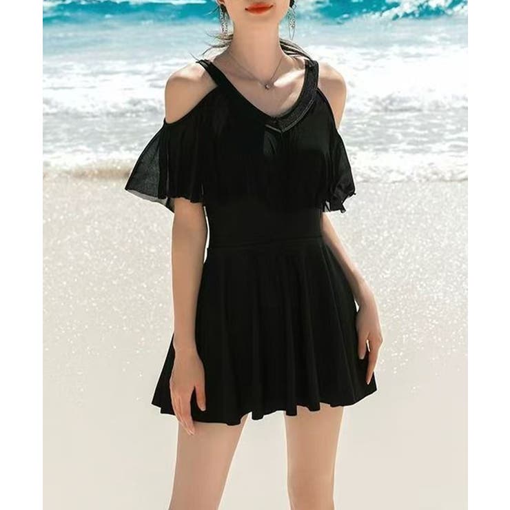 レディース水着2点セット 大人可愛いオフショルダー水着 きれいめフレア水着 | SUNSHINE CLOSET | 詳細画像10 