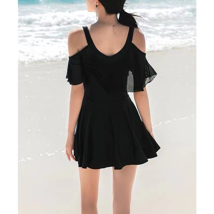 レディース水着2点セット 大人可愛いオフショルダー水着 きれいめフレア水着 | SUNSHINE CLOSET | 詳細画像12 