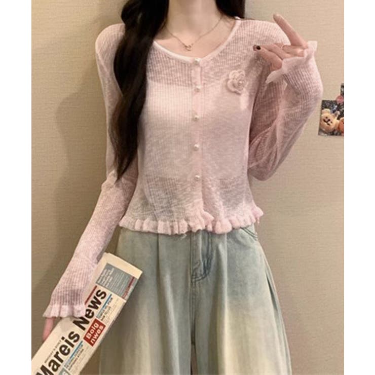 サマーニットカーディガン 花モチーフ付き | SUNSHINE CLOSET | 詳細画像11 