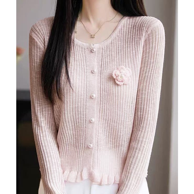 サマーニットカーディガン 花モチーフ付き | SUNSHINE CLOSET | 詳細画像12 