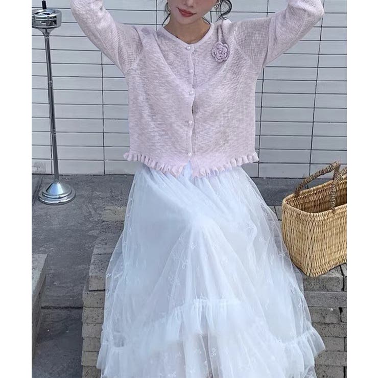 サマーニットカーディガン 花モチーフ付き | SUNSHINE CLOSET | 詳細画像13 