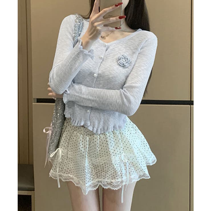 サマーニットカーディガン 花モチーフ付き | SUNSHINE CLOSET | 詳細画像2 