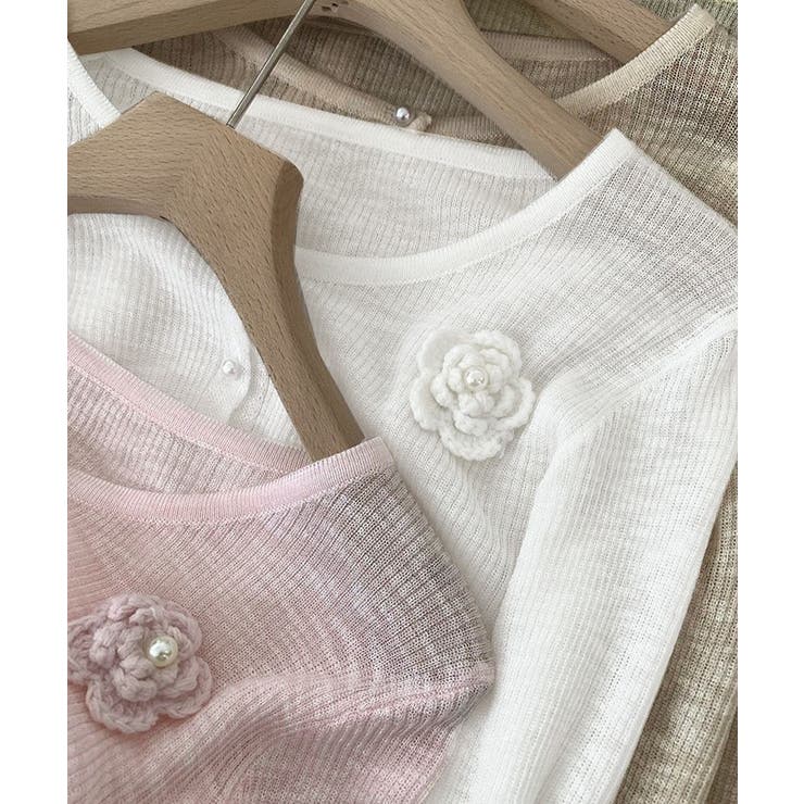 サマーニットカーディガン 花モチーフ付き | SUNSHINE CLOSET | 詳細画像20 