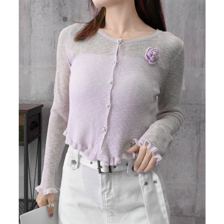 サマーニットカーディガン 花モチーフ付き | SUNSHINE CLOSET | 詳細画像28 