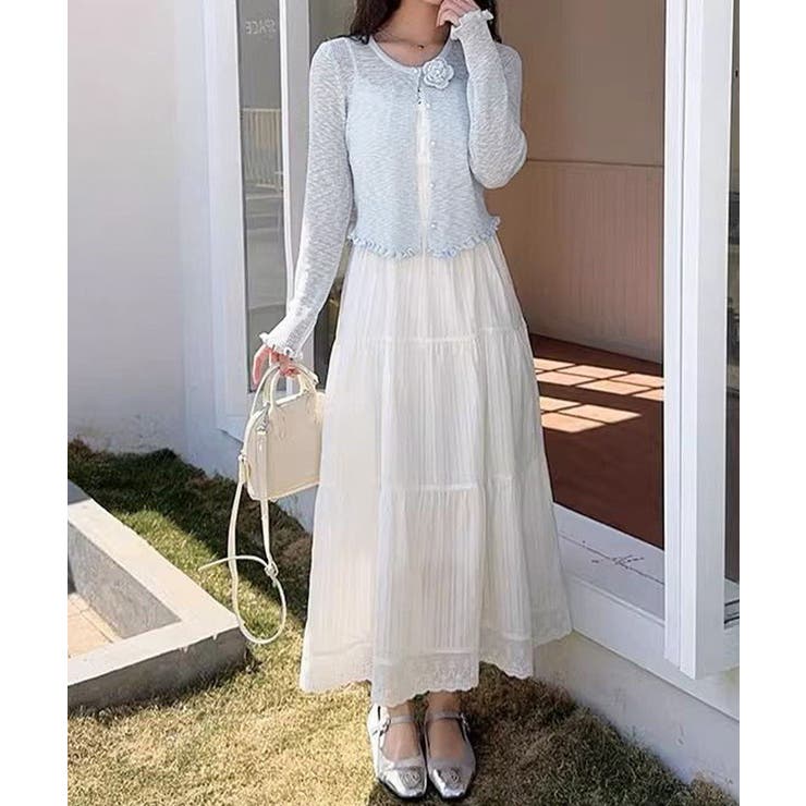 サマーニットカーディガン 花モチーフ付き | SUNSHINE CLOSET | 詳細画像3 