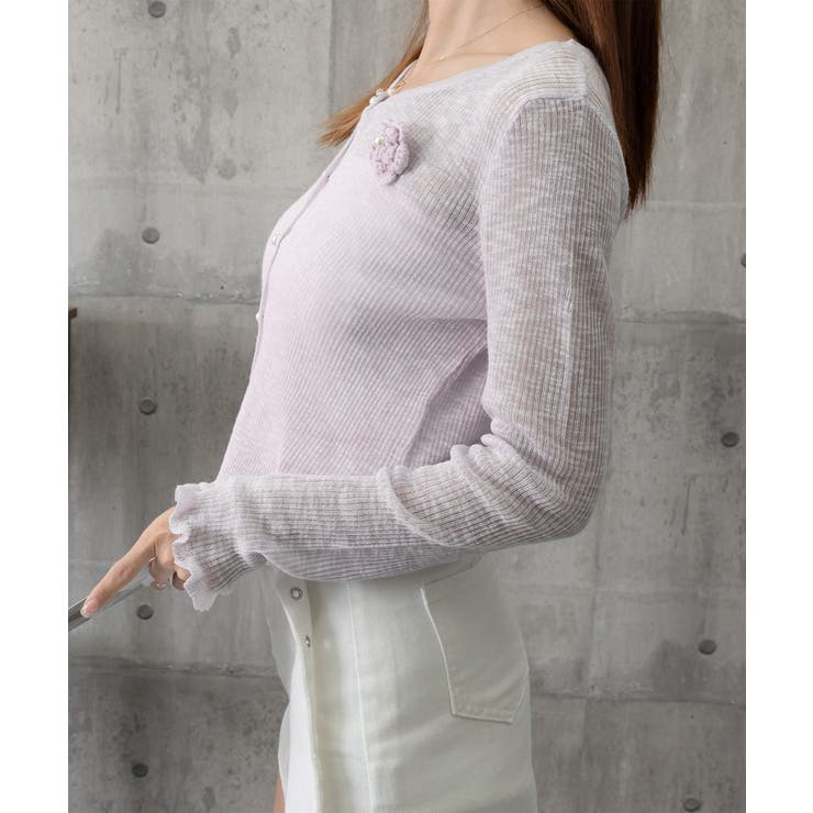 サマーニットカーディガン 花モチーフ付き | SUNSHINE CLOSET | 詳細画像31 