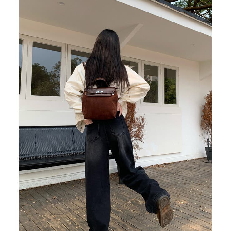 タックワイドデニムパンツレディース韓国風 | SUNSHINE CLOSET | 詳細画像14 