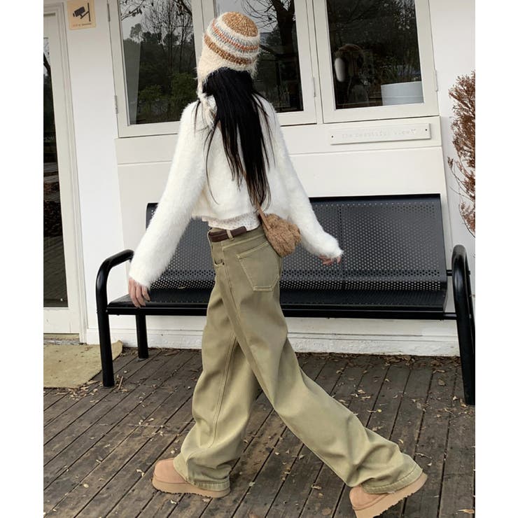 タックワイドデニムパンツレディース韓国風 | SUNSHINE CLOSET | 詳細画像17 