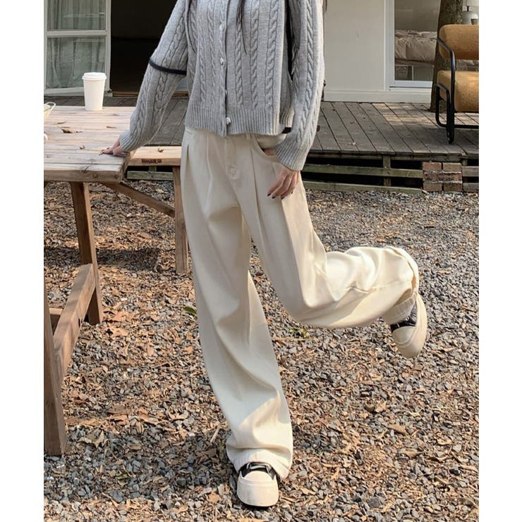 タックワイドデニムパンツレディース韓国風 | SUNSHINE CLOSET | 詳細画像21 