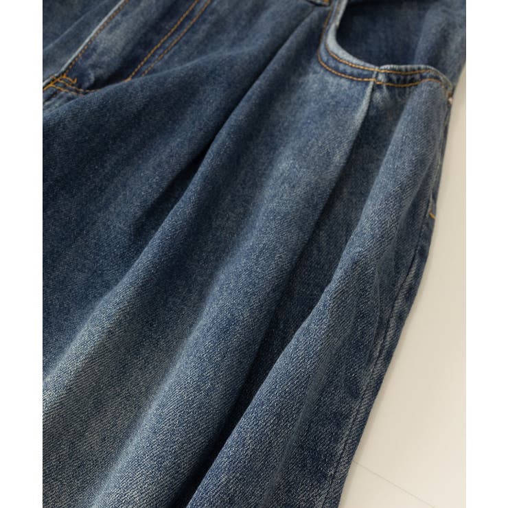 タックワイドデニムパンツレディース韓国風 | SUNSHINE CLOSET | 詳細画像34 