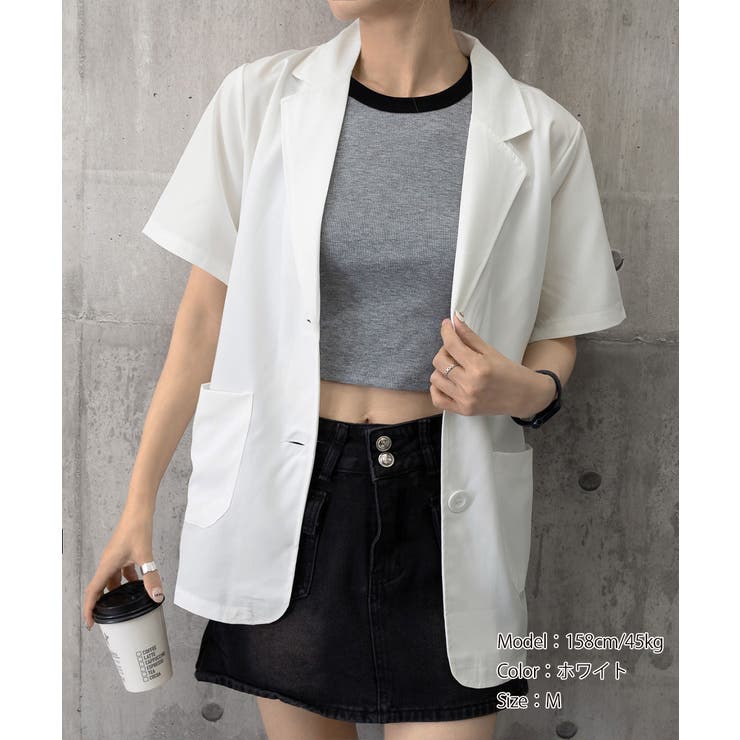薄手ジャケットオフィスカジュアル 涼しいサマージャケット洗えるスーツ きれいめト… | SUNSHINE CLOSET | 詳細画像31 