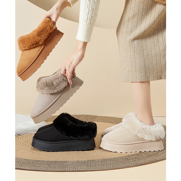 アンクルムートンブーツ厚底ファーシューズ | SUNSHINE CLOSET | 詳細画像12 