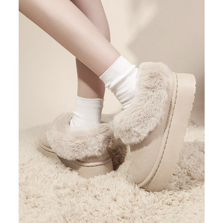 アンクルムートンブーツ厚底ファーシューズ | SUNSHINE CLOSET | 詳細画像3 