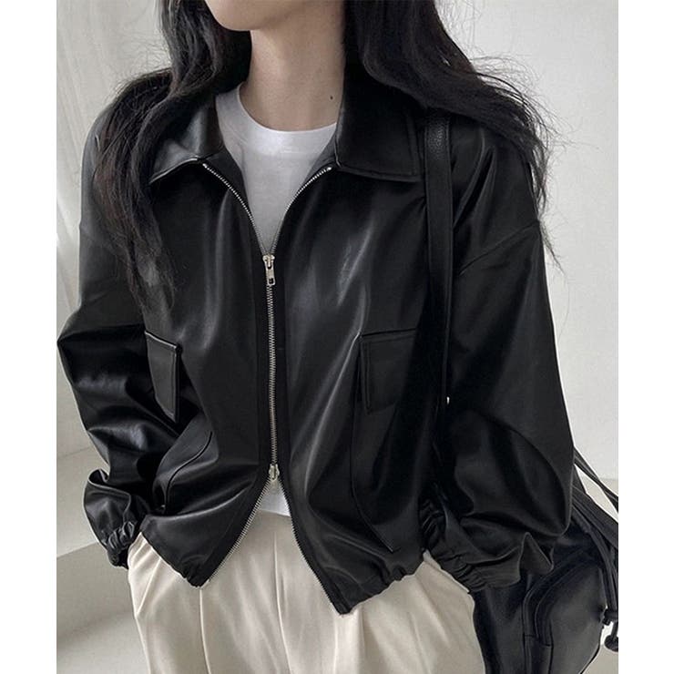 ダブルジップ ライダースジャケット韓国風 | SUNSHINE CLOSET | 詳細画像1