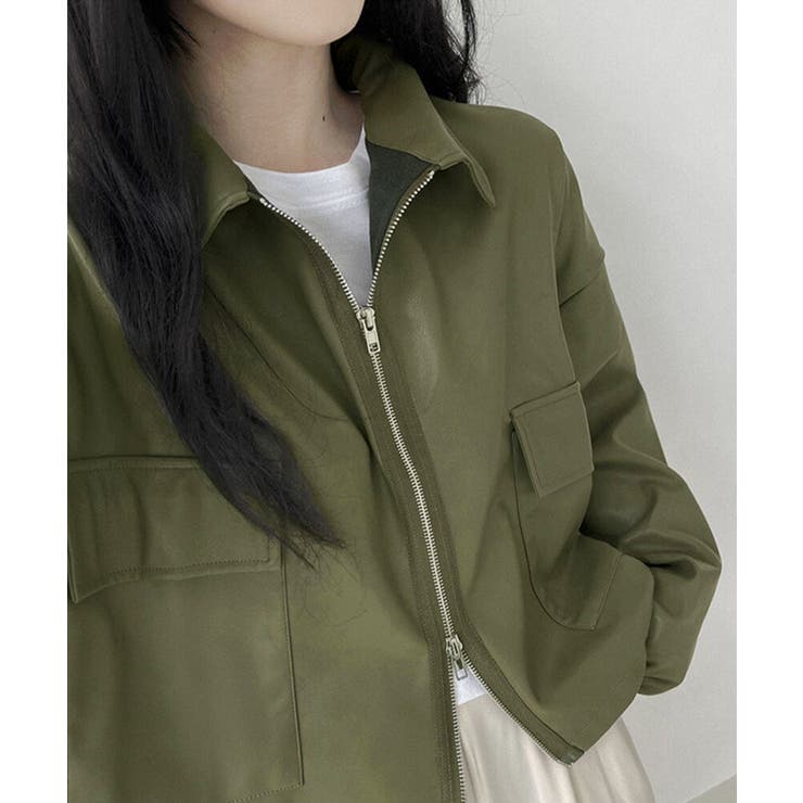 ダブルジップ ライダースジャケット韓国風 | SUNSHINE CLOSET | 詳細画像15