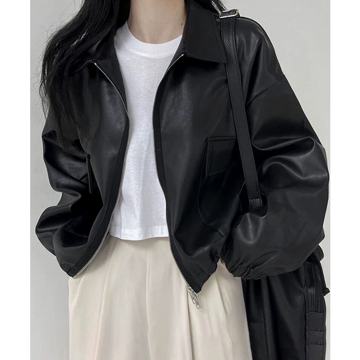 ダブルジップ ライダースジャケット韓国風 | SUNSHINE CLOSET | 詳細画像2