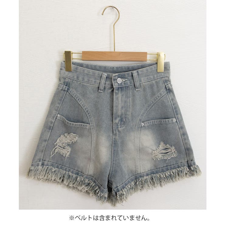 クラッシュデニムレディース ウォッシュ加工ジーンズ ハイウエスト | SUNSHINE CLOSET | 詳細画像16 