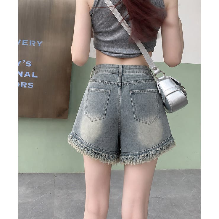 クラッシュデニムレディース ウォッシュ加工ジーンズ ハイウエスト | SUNSHINE CLOSET | 詳細画像4 