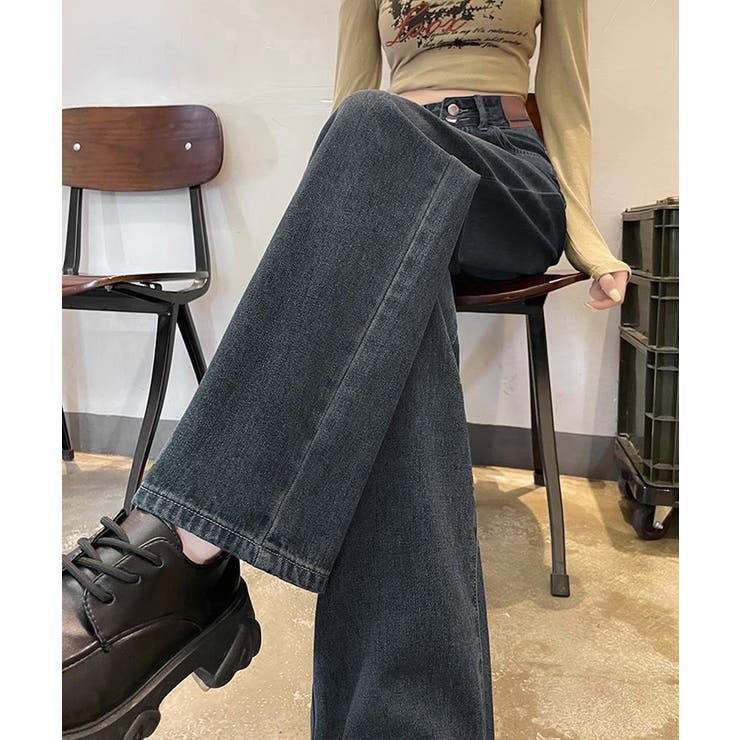 ハイウエスト デニムパンツ ダブルボタン | SUNSHINE CLOSET | 詳細画像10 